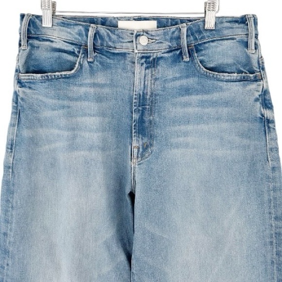 MOTHER Superior The Hustler Roller Fray Wide Leg Jeans I Confess - Picture 4 of 11